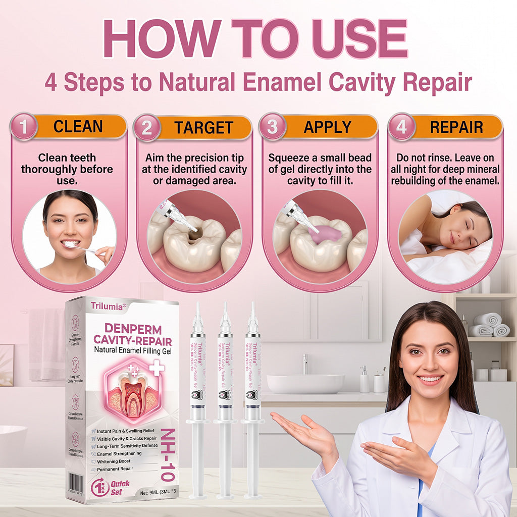 🇺🇸Trilumia® DenPerm🦷 Cavity-Repair Natural Enamel Filling Gel🥗
