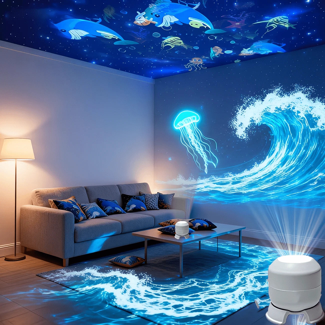 ✨Last day 70%off🔥丨REBYIPO® Night Light Projector — Smart 5D Holographic Starry Sky & Ocean Projector 🌠