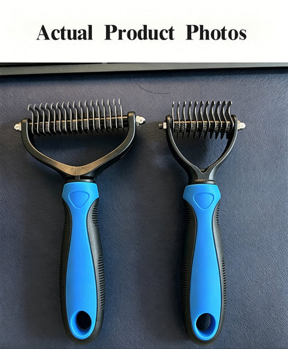 🐶Billhol®🐱 2-in-1 Professional Pet Dematting Comb✂ | Gentle Undercoat Rake & Shedding Brush for Dogs & Cats🐶🐱