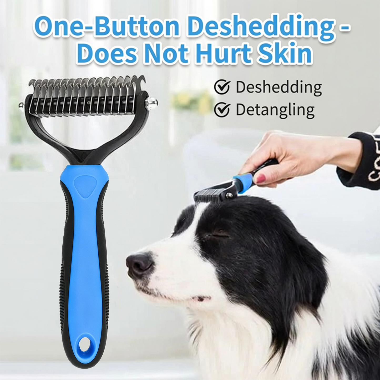 🐶Billhol®🐱 2-in-1 Professional Pet Dematting Comb✂ | Gentle Undercoat Rake & Shedding Brush for Dogs & Cats🐶🐱