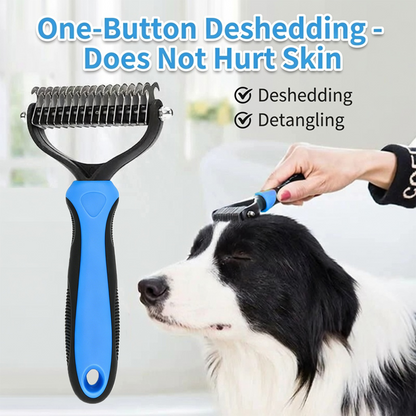 🐶Billhol®🐱 2-in-1 Professional Pet Dematting Comb✂ | Gentle Undercoat Rake & Shedding Brush for Dogs & Cats🐶🐱