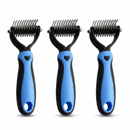 🐶Billhol®🐱 2-in-1 Professional Pet Dematting Comb✂ | Gentle Undercoat Rake & Shedding Brush for Dogs & Cats🐶🐱