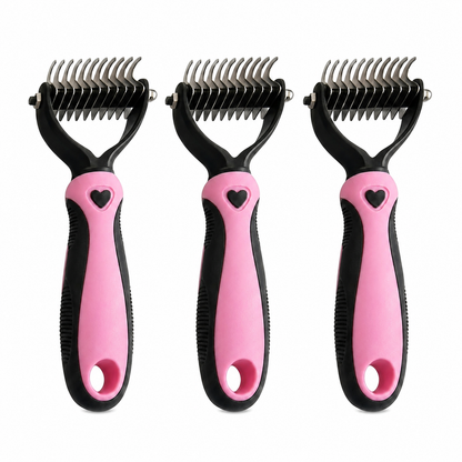 🐶Billhol®🐱 2-in-1 Professional Pet Dematting Comb✂ | Gentle Undercoat Rake & Shedding Brush for Dogs & Cats🐶🐱