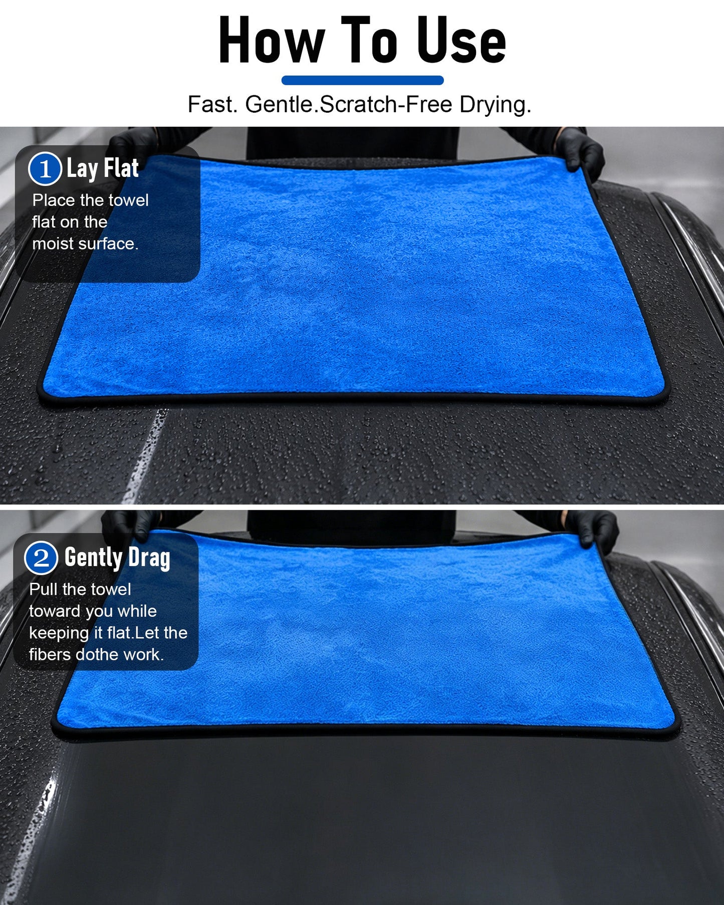 🔥 LUCKYSONG® Ultra-Absorbent Car Drying Towel – Streak-Free & Scratch-Free 🚗