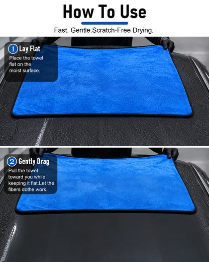 🔥 LUCKYSONG® Ultra-Absorbent Car Drying Towel – Streak-Free & Scratch-Free 🚗