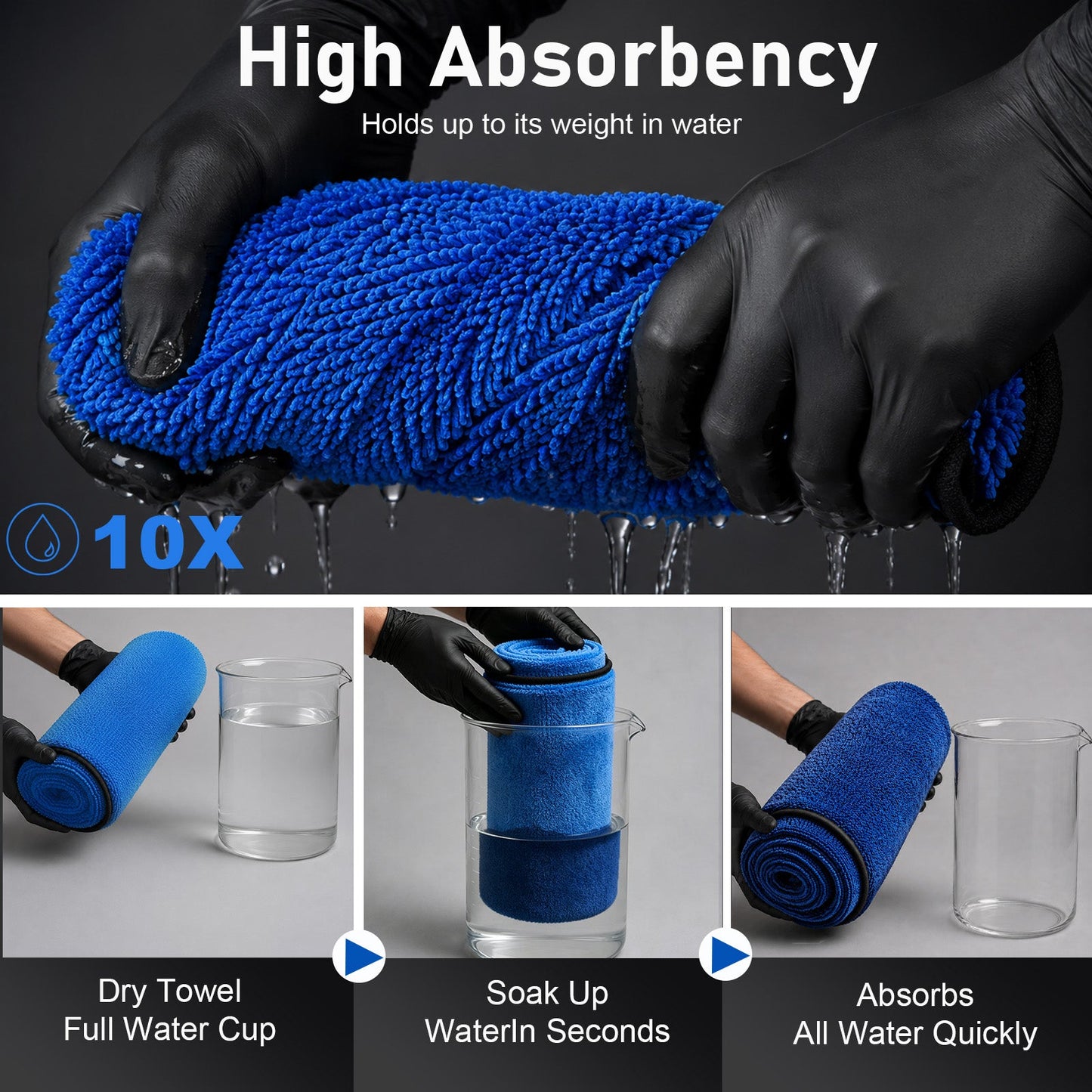 🔥 LUCKYSONG® Ultra-Absorbent Car Drying Towel – Streak-Free & Scratch-Free 🚗