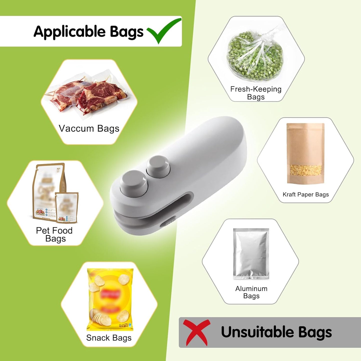 Today's Final Offer — Last Day! | Billhol ® 🏆 Mini Vacuum Sealer: Ideal for food storage—keeps snacks, meat, and fruit fresh for longer, preventing waste and spoilage. 💦