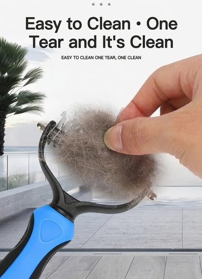 🐶Billhol®🐱 2-in-1 Professional Pet Dematting Comb✂ | Gentle Undercoat Rake & Shedding Brush for Dogs & Cats🐶🐱