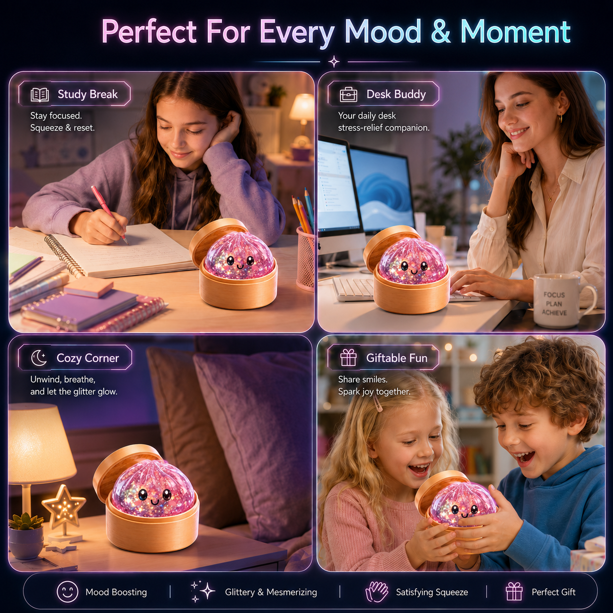 🔮 Toaimer® Magic Mood-Changing Dumpling Squishy 🥟✨ 20+ Funny Faces & Slow-Rising Stress Relief Toy