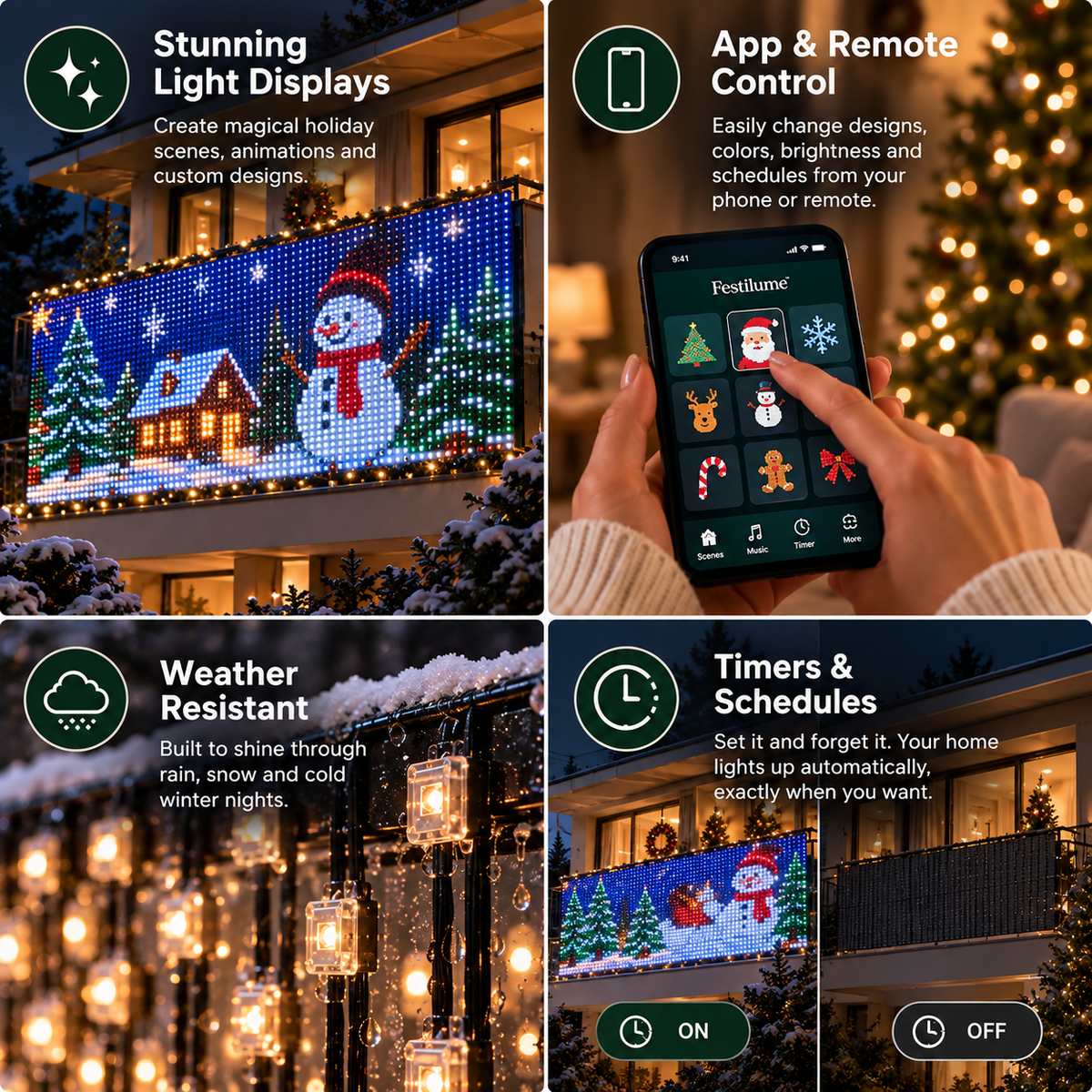 MerryPixels smart animated Christmas lights — product image 2