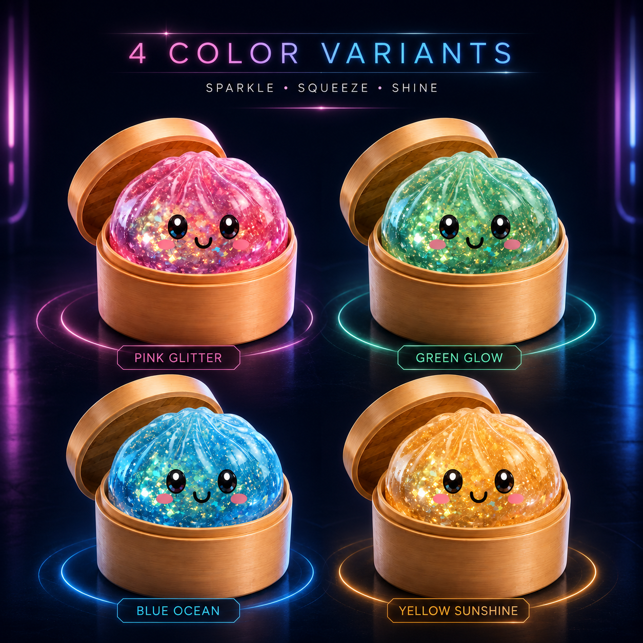 🔮 Toaimer® Magic Mood-Changing Dumpling Squishy 🥟✨ 20+ Funny Faces & Slow-Rising Stress Relief Toy