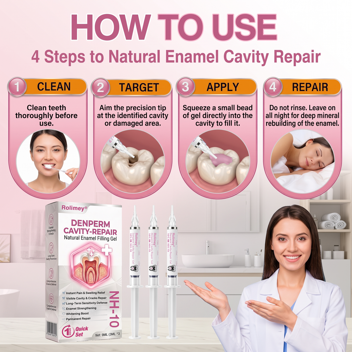 50%OFF 丨 🇺🇸Trilumia® DenPerm🦷 Cavity-Repair Natural Enamel Filling Gel🏵