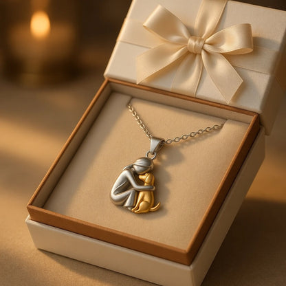 CZTICLE Official Store ® 丨🐕‍🦺Pet Lover's Dog-Hugging Pendant Necklace🎁