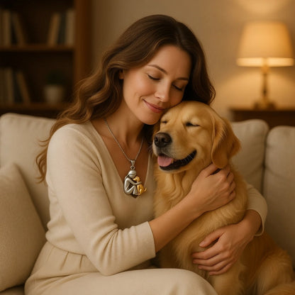 CZTICLE Official Store ® 丨🐕‍🦺Pet Lover's Dog-Hugging Pendant Necklace🎁